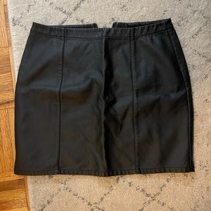 faux leather mini skirt